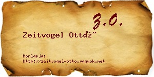 Zeitvogel Ottó névjegykártya